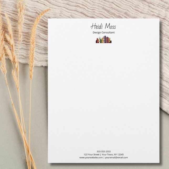 Urban Design Consultant Modern Colorful Skyline  Custom Letterhead (Creator Uploaded)