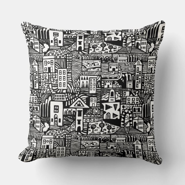 Urban Dream - Black Cushion (Front)
