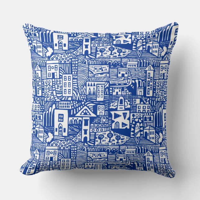 Urban Dream - Navy Blue Cushion (Front)