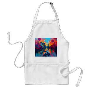 Urban Dreamscape in Vibrant Colours Standard Apron
