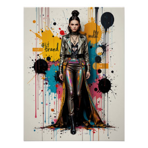 Urban Edge: Fashion Meets Graffiti Poster