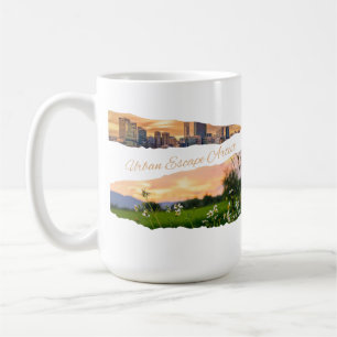 Urban Escape Artist City to Nature Sunset Design Coffee Mug