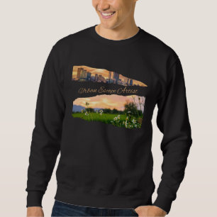 Urban Escape Artist City to Nature Sunset Design Sweatshirt