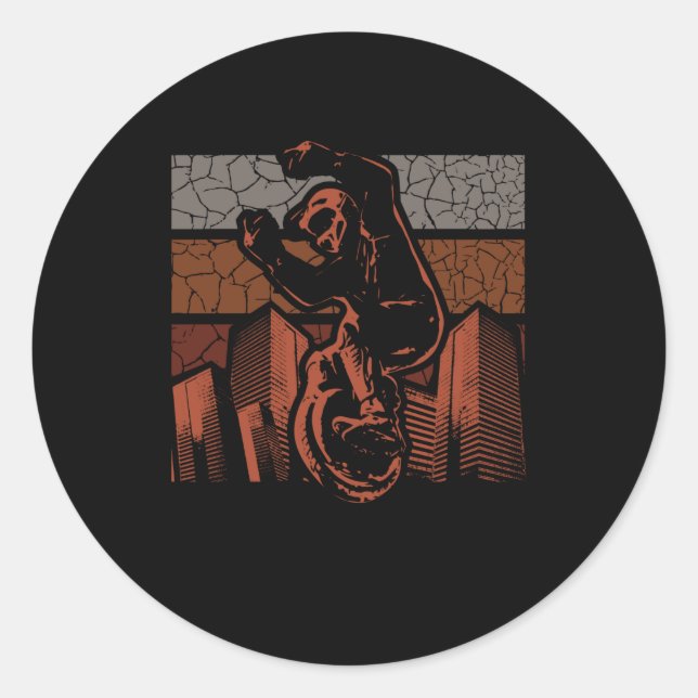 Urban EUC Monowheel Style Classic Round Sticker (Front)