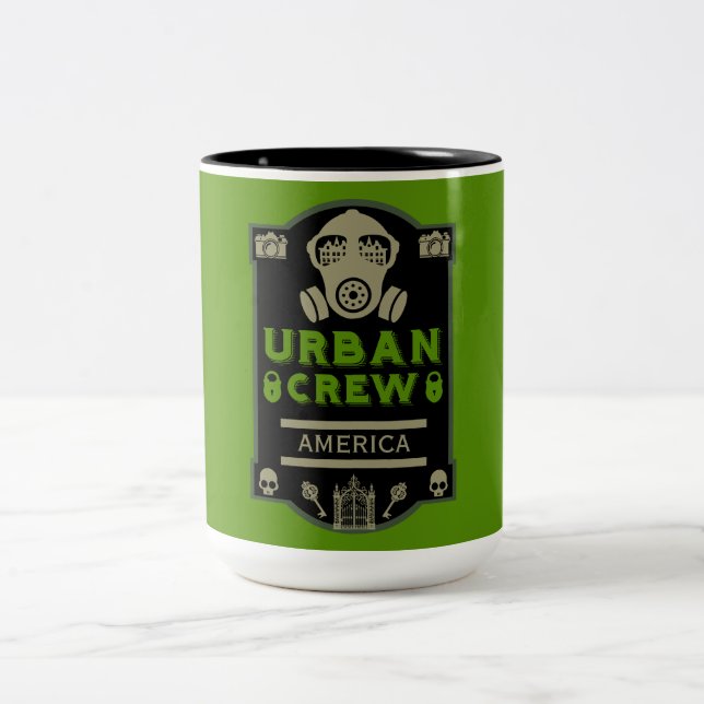  Urban Exploration Urbex  Two-Tone Coffee Mug (Center)