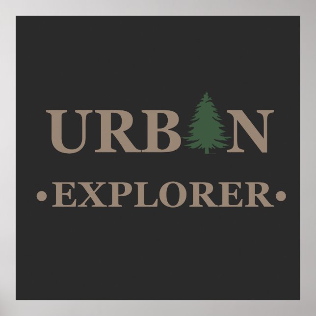 urban explorer metropolitan inner city citified poster (Front)