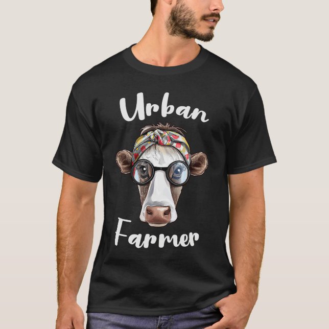 Urban Farmer for Urban Farming with Homestead Gard T-Shirt (Front)