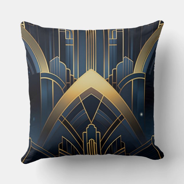 Urban flashlight in Art Deco Cushion (Back)