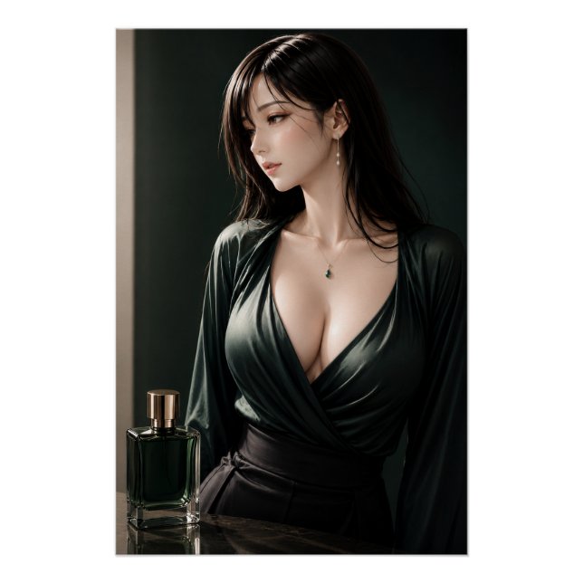 URBAN FLUID ELEGANCE — Emerald Essence Poster (Front)