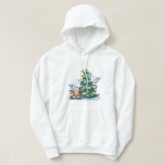 Urban Forest Rebels: 3D Graffiti Winter Wildlife  Hoodie