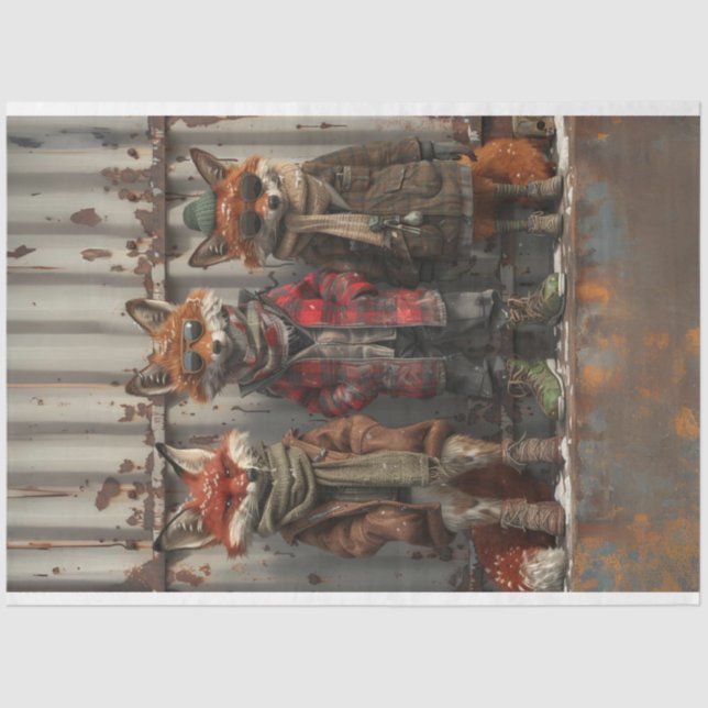 Urban Foxtrot Rebels Bad Boy Vibe Decoupage  Tissue Paper (Front)