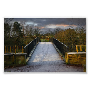 Urban Frosty Footbridge, Bradford Photo Print