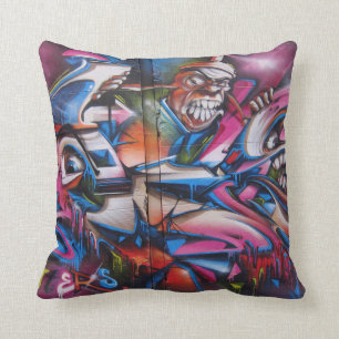 Urban Gangster rapper Graffiti art Cushion