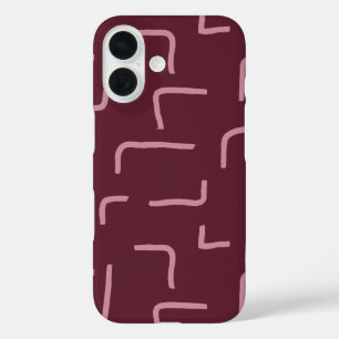 Urban Geo Blush Muted Blender Pattern iPhone 16 Case