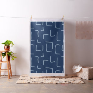 Urban Geo Cobalt Cool Blender Pattern Fabric