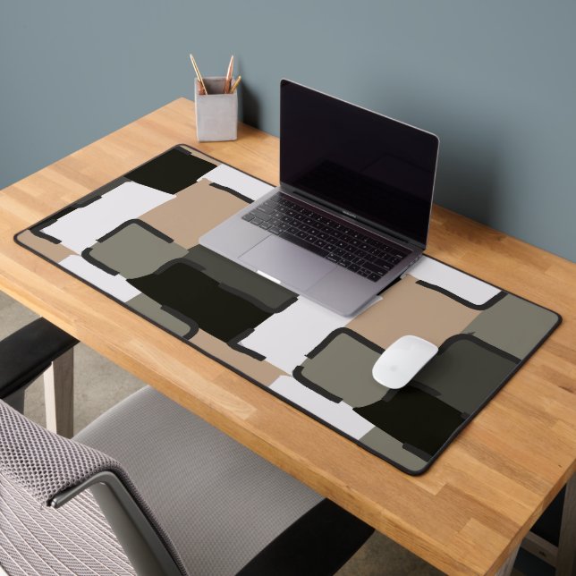 Urban Geo | Onyx Neutral | Hero Pattern Desk Mat (Office 2)
