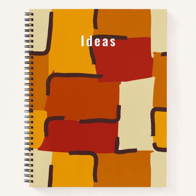 Urban Geo | Terra Warm | Hero Pattern Notebook (Front)