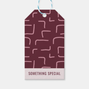 Urban Geo Wine Berry Blender Pattern Gift Tags