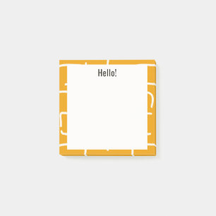 Urban Geo Yellow Orange Blender Pattern Post-it Notes
