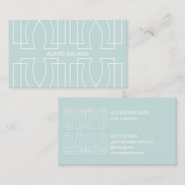 Urban Geometric Minimalist Elegant Professional Business Card (Front/Back)