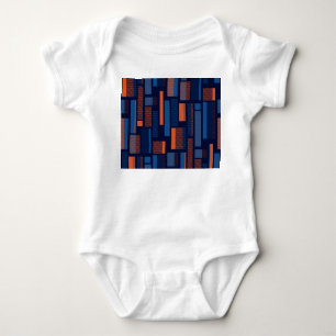 Urban geometric, modern seamless pattern baby bodysuit