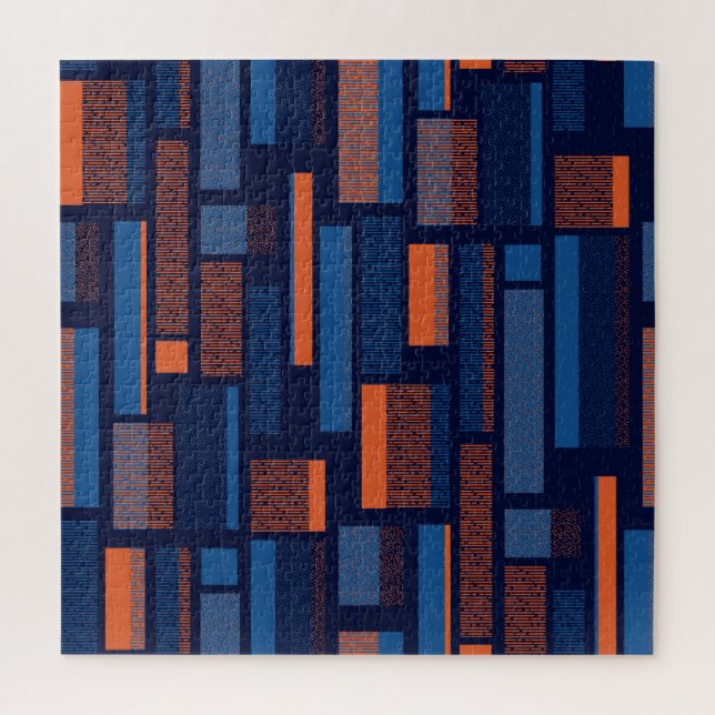 Urban geometric, modern seamless pattern jigsaw puzzle (Vertical)