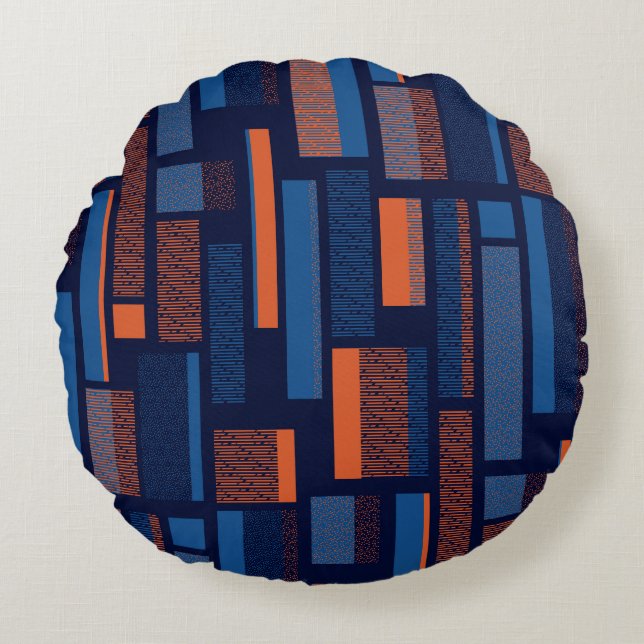 Urban geometric, modern seamless pattern round cushion (Front)