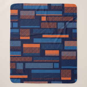 Urban geometric, modern seamless pattern sherpa blanket