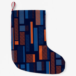 Urban geometric, modern seamless pattern small christmas stocking