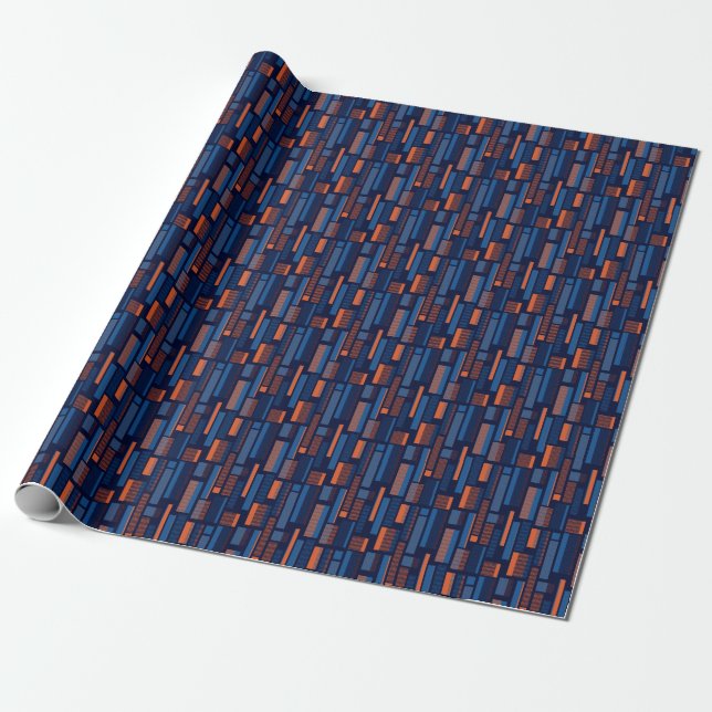 Urban geometric, modern seamless pattern wrapping paper (Unrolled)