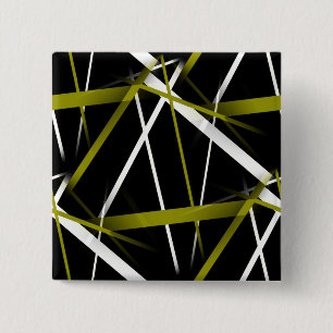 Urban Geometry Black Olive-Green 15 Cm Square Badge