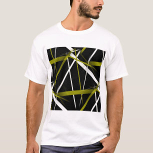 Urban Geometry Black Olive-Green T-Shirt