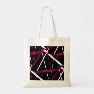 Urban Geometry Black White Magenta-Pink Tote Bag