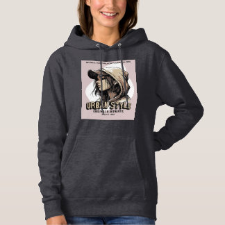 URBAN GIRL WITH HEAD PHONES HOODIE