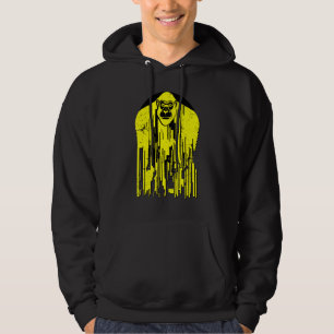 Urban Gorilla Ape Monkey Black & Yellow Abstract G Hoodie
