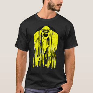 Urban Gorilla Ape Monkey Black & Yellow Abstract G T-Shirt