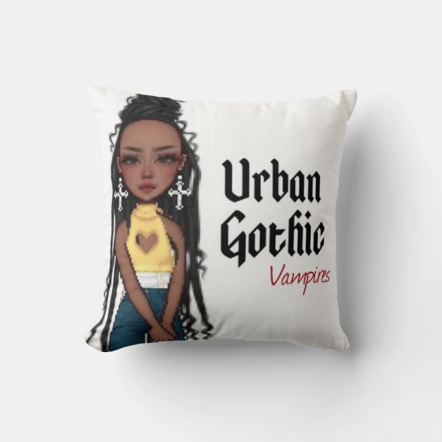 Urban Gothic Vampires Pillow 2 (Front)