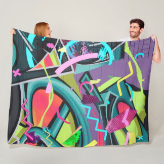 Urban graffiti01 fleece blanket