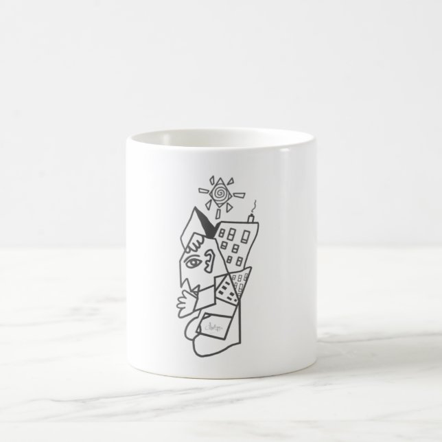 Urban Graffiti Abstract Cityscape Coffee Mug (Center)