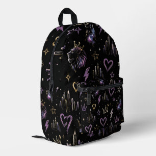 Urban Graffiti Cosmic Doodle  Printed Backpack
