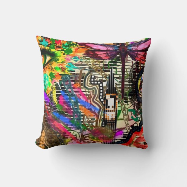 Urban Graffiti Cushion Pillow (Front)
