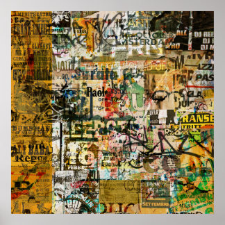 urban graffiti decay poster