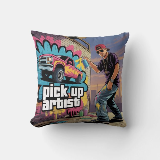 Urban Graffiti & Pickup Artist Cushion (Front)