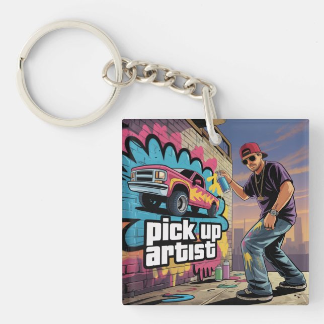 Urban Graffiti & Pickup Artist Key Ring (Front)