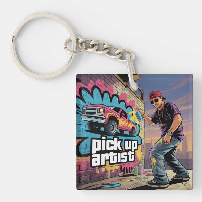 Urban Graffiti & Pickup Artist Key Ring (Front)