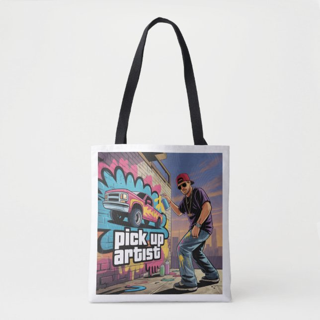Urban Graffiti & Pickup Artist Tote Bag (Front)