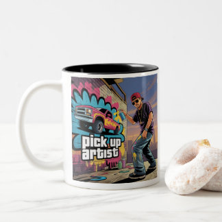 Urban Graffiti & Pickup Artist Two-Tone Coffee Mug