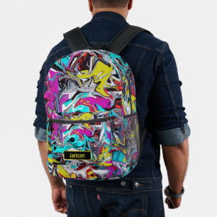 Urban graffiti  printed backpack