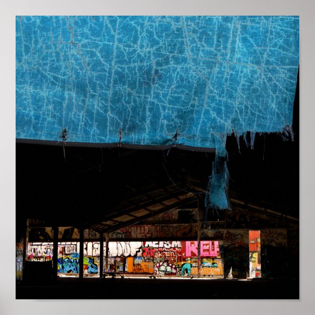 Urban Graffiti Scene Poster (Front)