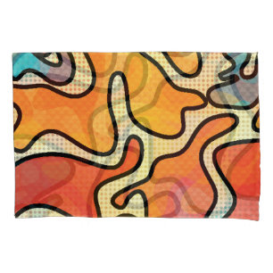 Urban Graffiti: Seamless Art Texture. Pillowcase